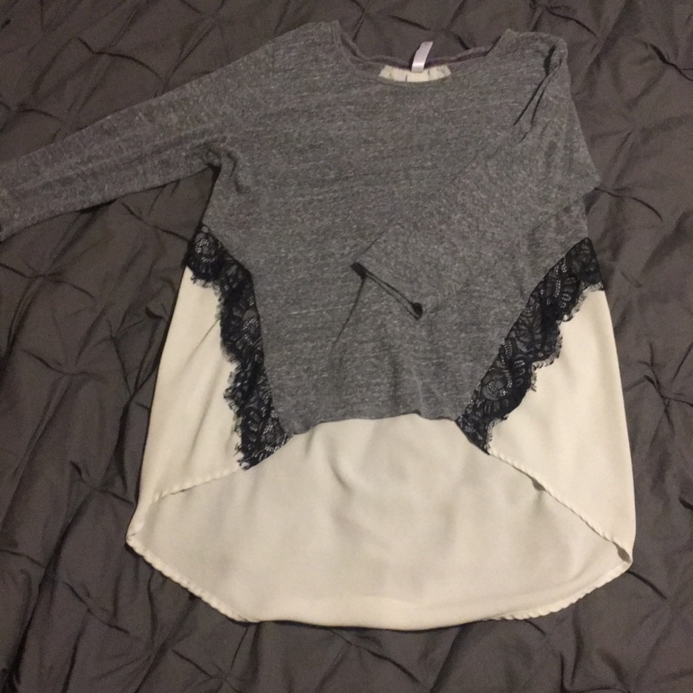 Grey & white shirt